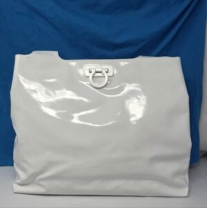 Salvator Ferragamo Patent Leather Large Gancini Tote EUC